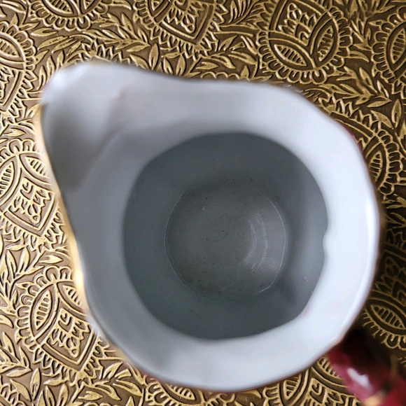 Vintage Red Gold Rose Porcelain Milk Jug 4*2 In Designed For Toyo Trading Co. - Picture 2 of 7